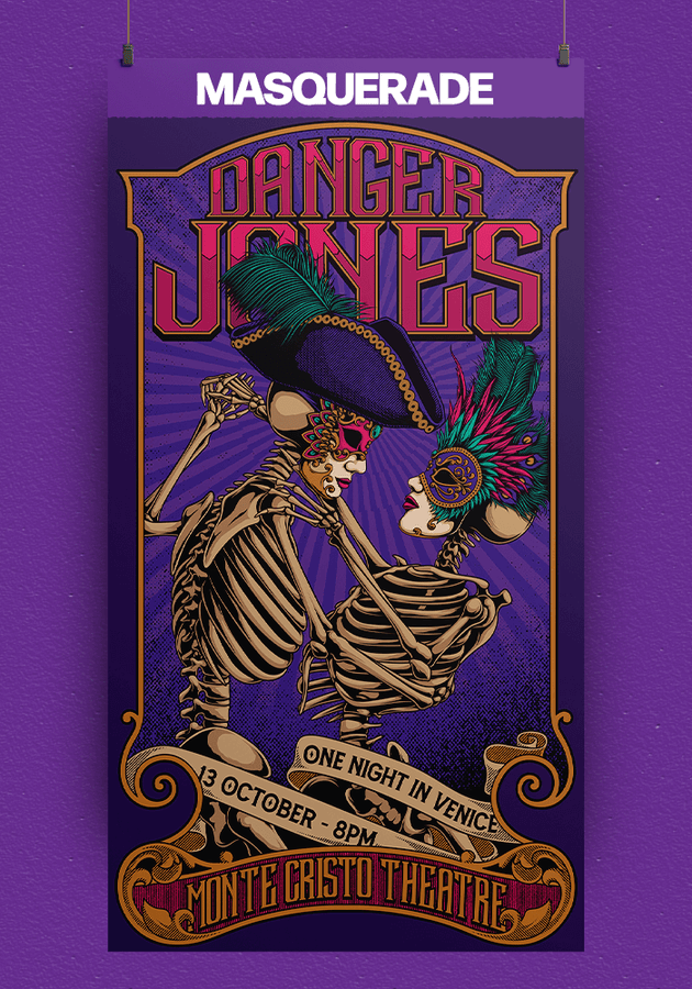 Affiche Danger Jones Masquerade